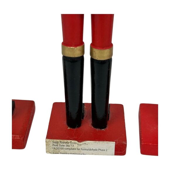 Set Of 6 Wooden Nutcracker Figurines 9" Tall Christmas Decor Festive Soldiers - Picture 10 of 15